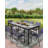 Outdoor Dining Table, Black Patio Table with Aluminum Top & Iron Frame, Heavy-Duty Metal Outside Table for Garden-1062575117