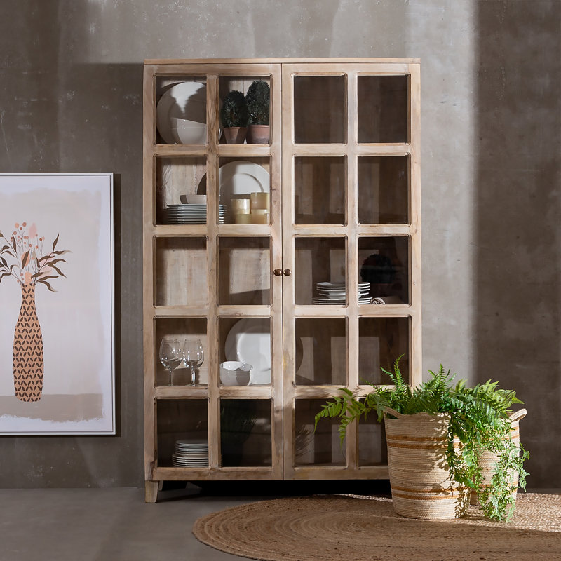 Kusan Display Cabinet, Worn White