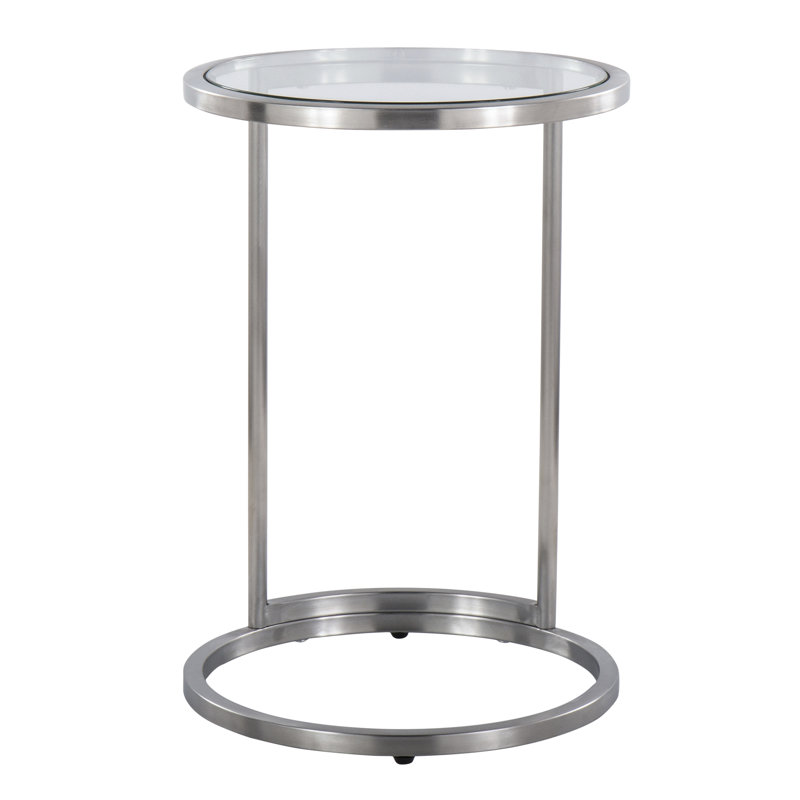 Chloe-Rose Tray Top End Table, Sliver