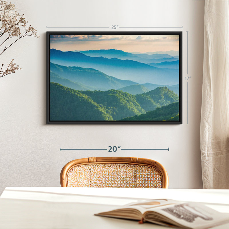 Nature «Misty Mountains Wall Art», H 17 po x l 25 po