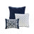7 Piece Cotton Printed Comforter Set Indigo Queen