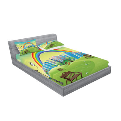 Kids Nursery Park Bench Hills Sheet Set