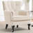 Elegant Upholstered Wingback Armchair with Exquisite Nailhead Trim-1969369003
