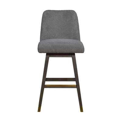 Tabouret de bar pivotant en bois de chêne gris Ralena