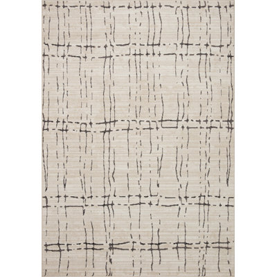Tapis sable / gris foncé Loloi Darby