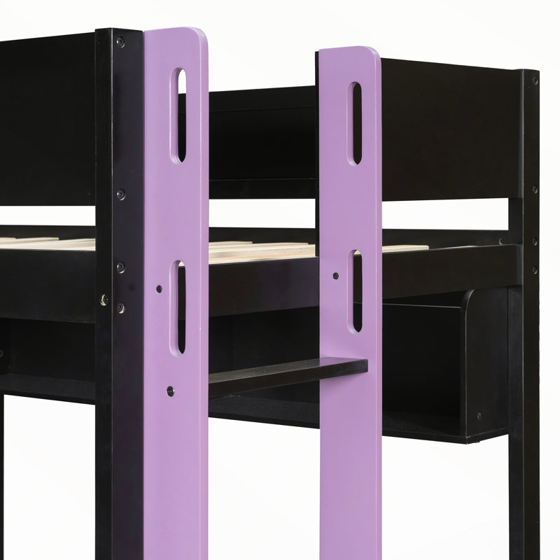 Bed, Twin, Black,Purple