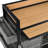 52.8"w Outdoor Grill Cart With Weather - , Wood Surface, Foldable Design, Multiple Storage Spaces, Wine Accessories Grey Rolling Steel Frame, Extended Table, Shelves,