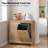 Double Tilt Out Laundry Hamper Cabinet With 2 Hidden Laundry Baskets, Laundry Storage Organizer Cabinet For Bathroom, Kitchen And Living Room, Natural