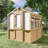 6.7 FT x7.8 FT Solid Wood Greenhouse