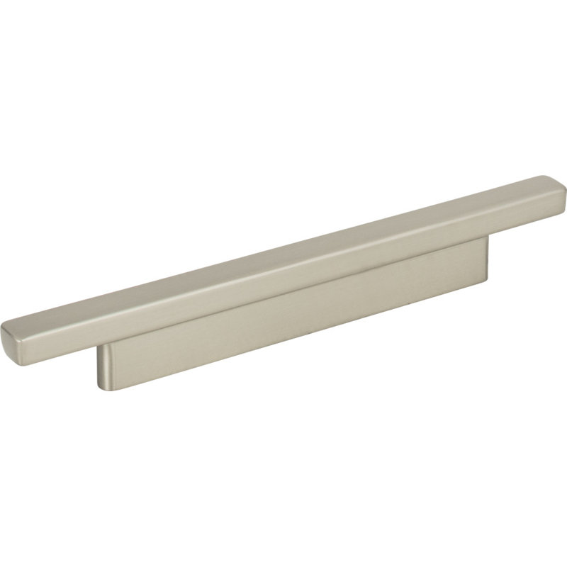 Brushed Nickel Modern Bar Pull with Mounting Hardware