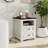 Nightstands With Charging Station, Rustic 18 Inch Bedside Table With 2 Storage Drawers And Open Shelf-2092603975-2092603977