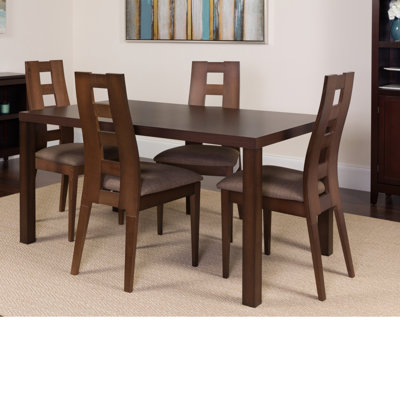 Solid Wood Top Four Leg Dining Set