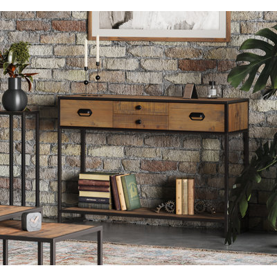 Ooki Solid Wood Top Console Table
