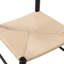 Chaise de salle à manger en chêne massif Hamm avec assise en corde tissée à la main-553439750