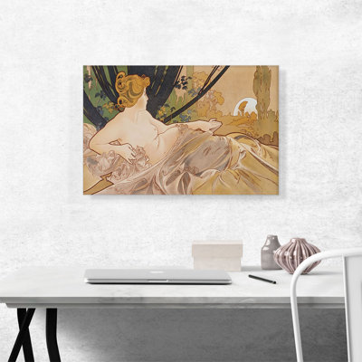 «Dawn 1899» par Alphonse Mucha, impression sur toile tendue