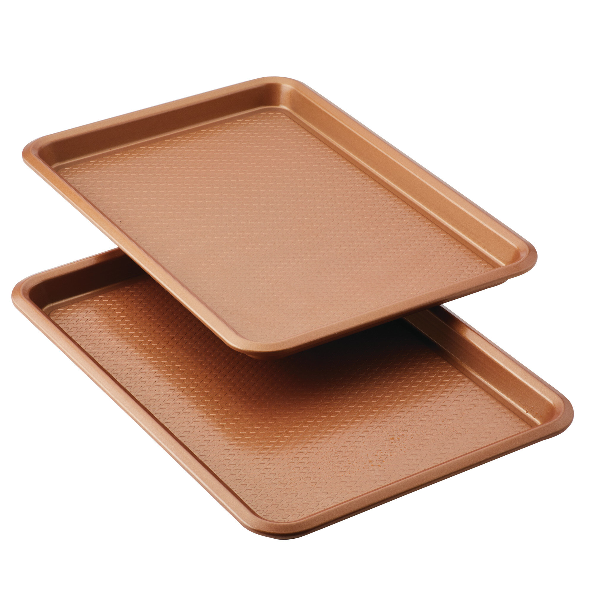Ayesha Bakeware 11-Inch x 17-Inch Nonstick Cookie Pans, Copper