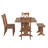 Richfield 78" Solid Wood Oak Finish Top Dining Set With X-Back Chairs - 7-Piece, Oak Finish Base Table, Chairs And Bench-639373128-639373129