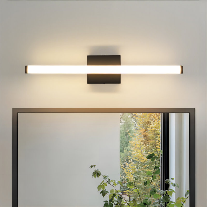 Brynie Dimmable LED Vanity Light, Matte Black