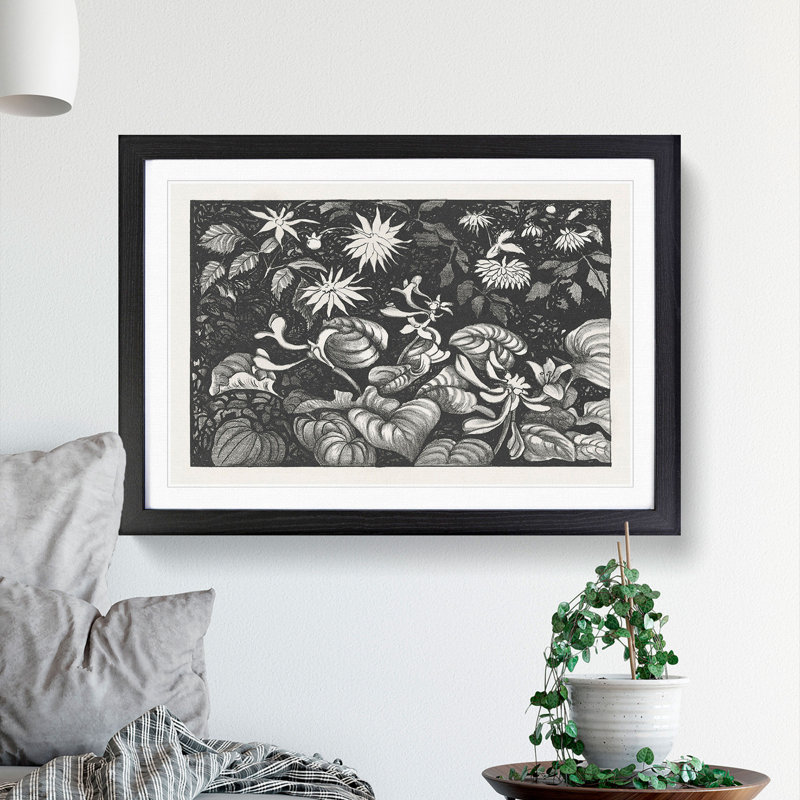 Wild Flowers by Theo Van Hoytema - Picture Frame Painting, 27cm H x 36cm W x 2cm D, Black Framed