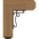3 1/2"W x 18"D x 20"H Orleans Craftsman Ironcrest Smooth Bracket, Douglas Fir (1 1/2"W x 10"D x 12"H Iron Bracket)