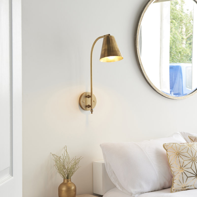 Laholm Solid Brass Wall Spotlight