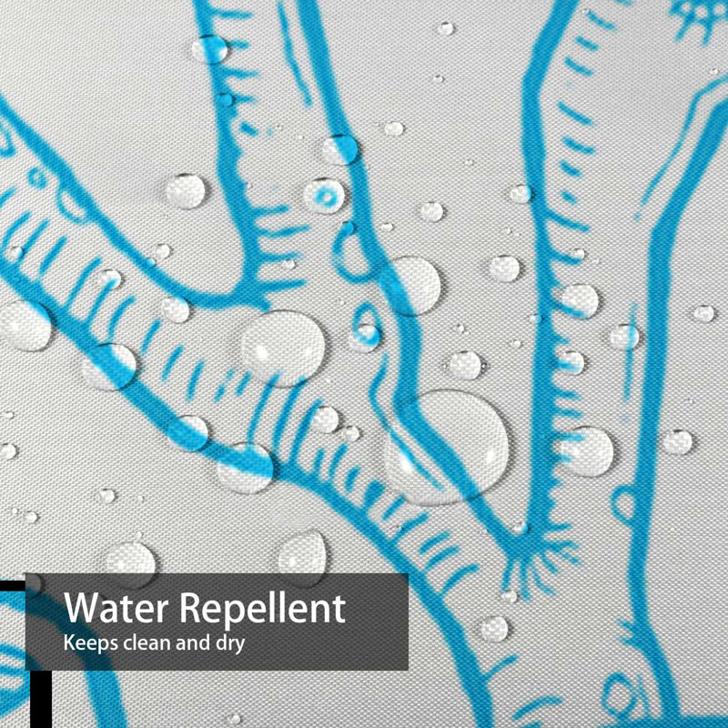 Rideau de douche imperméable à l'eau avec 12 crochets, L 72 po x l 78 po