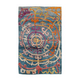 Rug & Kilim’S Modern Rug In Blue With Polychromatic Geometric Patterns