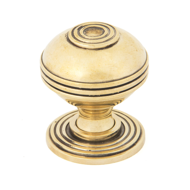 Prestbury Cabinet Round Knob, Aged Brass