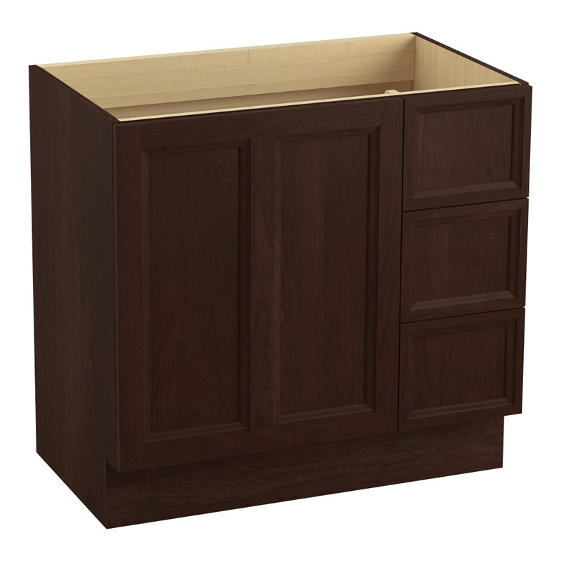 Base de meuble-lavabo 36 po Damask, Tweed cerise