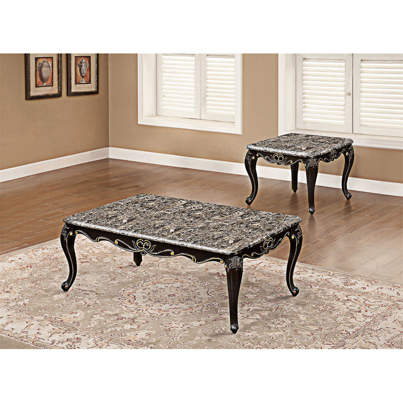 Transitional Coffee Table And End Table Set