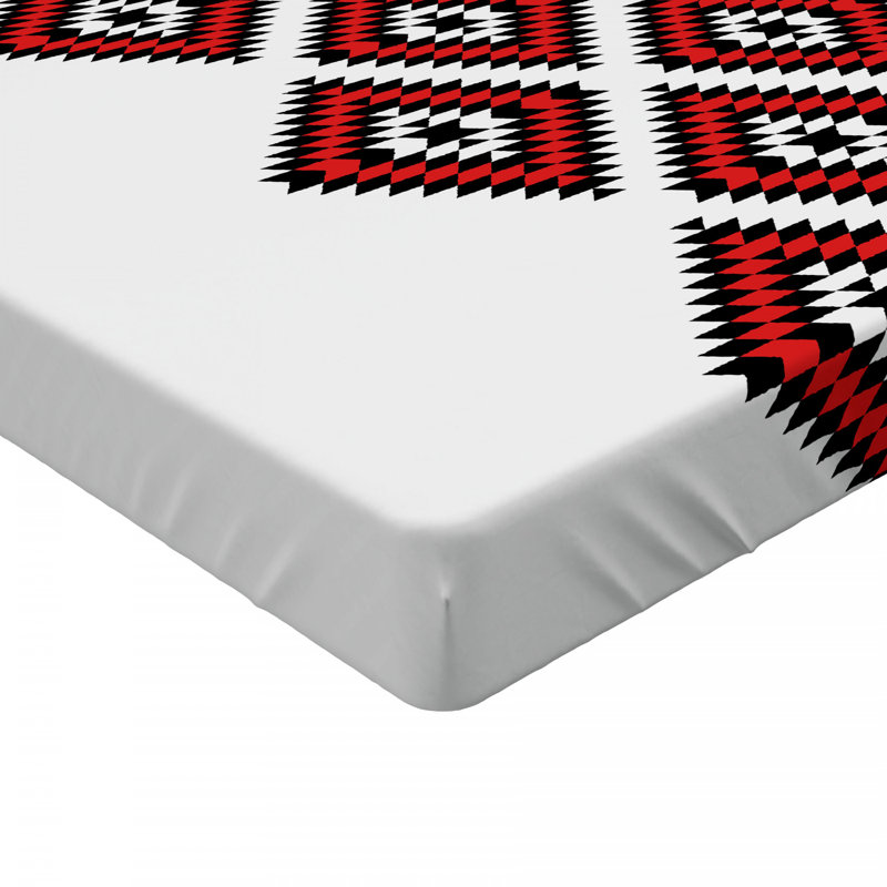 Microfiber Geometric Fitted Sheet, Full Fitted Sheet