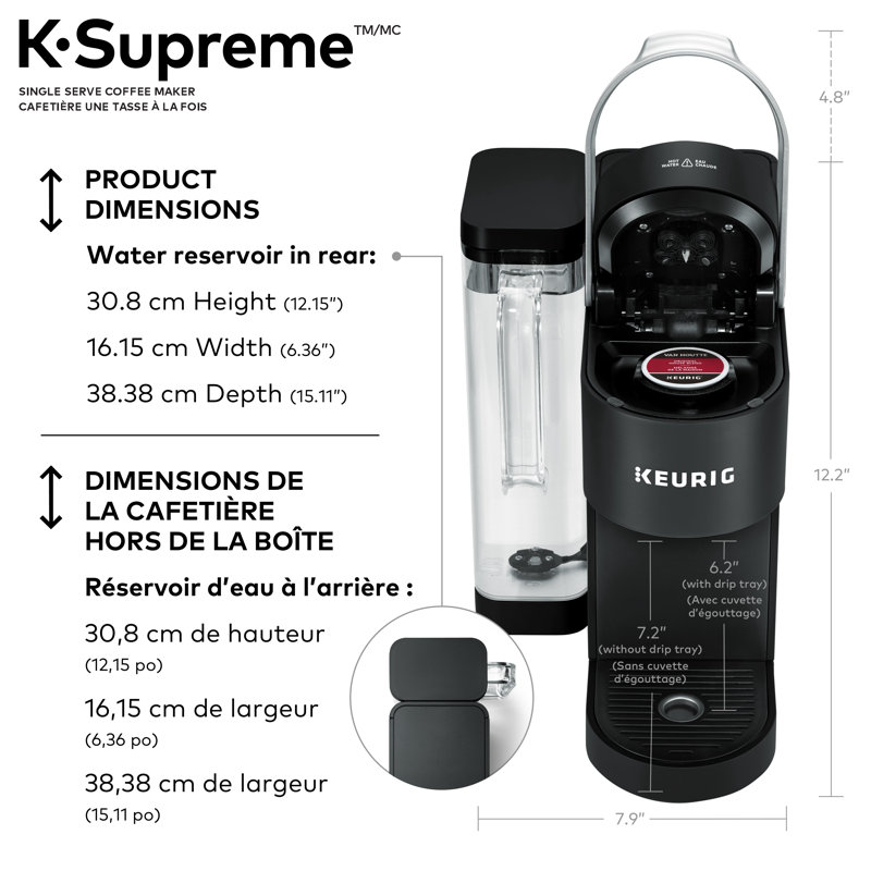 Cafetière à dosette K-Supreme Keurig K-Supreme, Noir