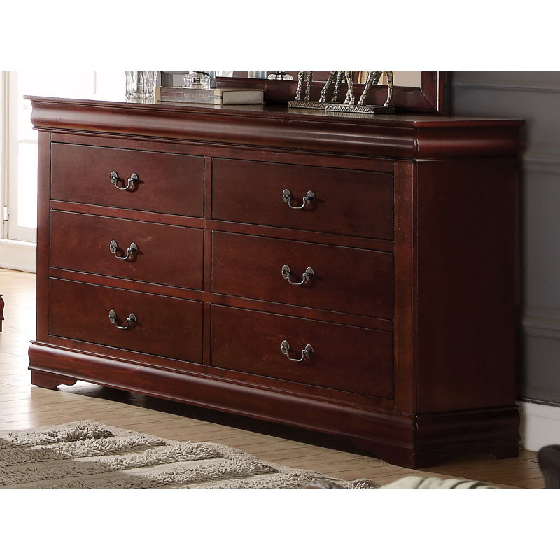 Engstrom 57'' W 6 - Drawer Dresser, Platinum