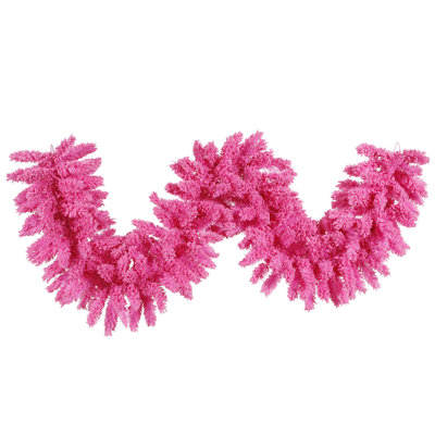 Flocked Colorful Artificial Christmas Garland
