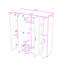 Armoire 4 tiroirs avec tablettes en bois Magny-945899368