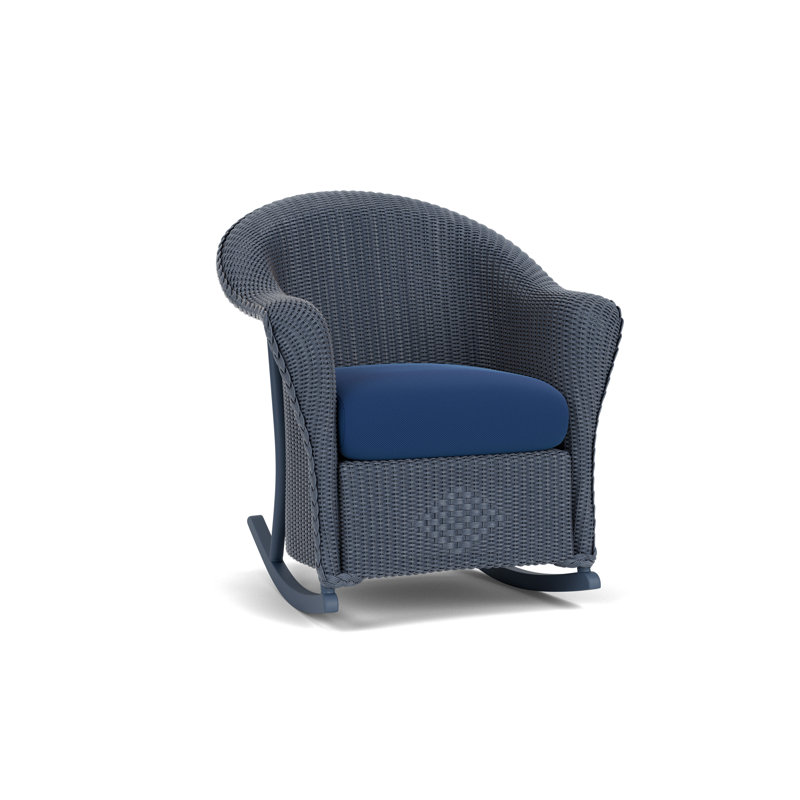 Reflections Outdoor Rocker Chair, Flagship Lapis Sunbrella®, Denim Blue