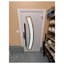 Porte d'entrée extérieure avant prémontée en métal, double porte Deux 6500, émail blanc, verre dépoli, style moderne peint, ouverture intérieure gauche, 72 x 80-95265588-95265590