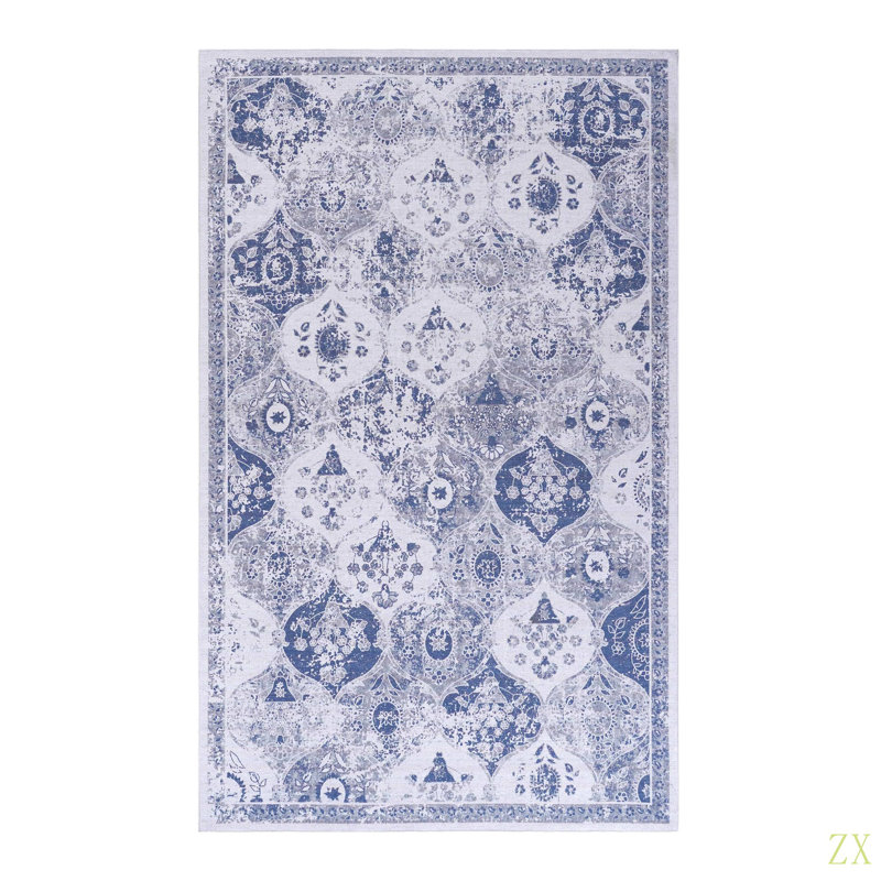 Washable Rug 8X10 Area Rug (8' X 10')Non-Slip, Non-Shedding Low-Pile Rug  For Living Room, Bedroom, Kitchen And High-Traffic Areas