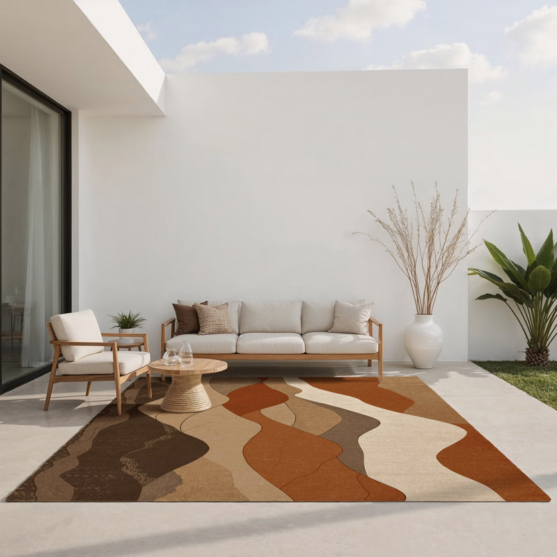 Dawn's Edge Indoor And Outdoor Area Rug, Rectangle 5' x 7'