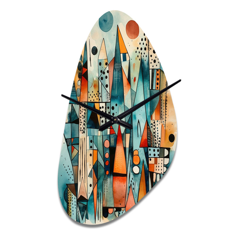Grande horloge murale verte Engstrand - forme unique, Moyenne