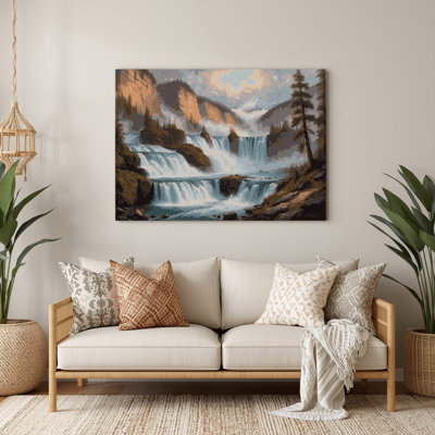 Cascade Sci Fi Mountain, art mural en métal brun