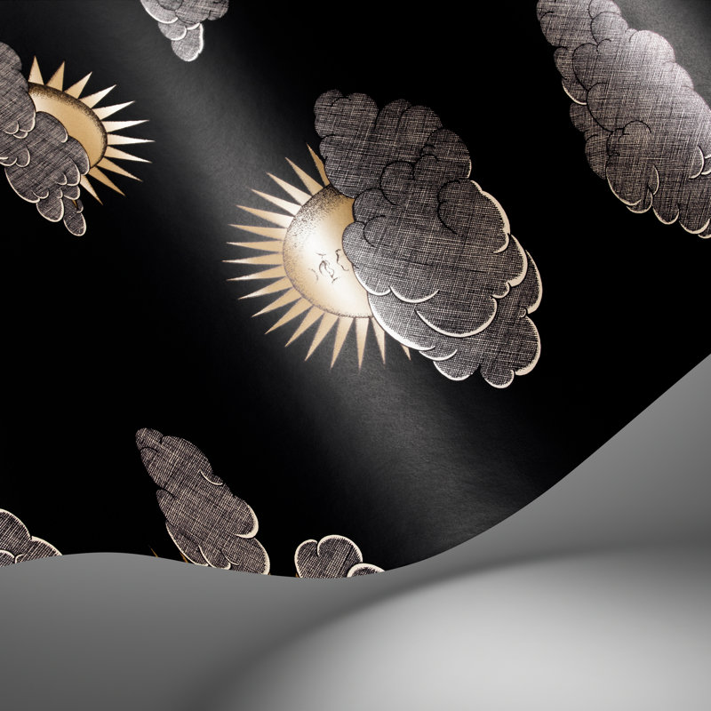 Fornasetti Senza Tempo II Wallpaper Roll, Gold Silver