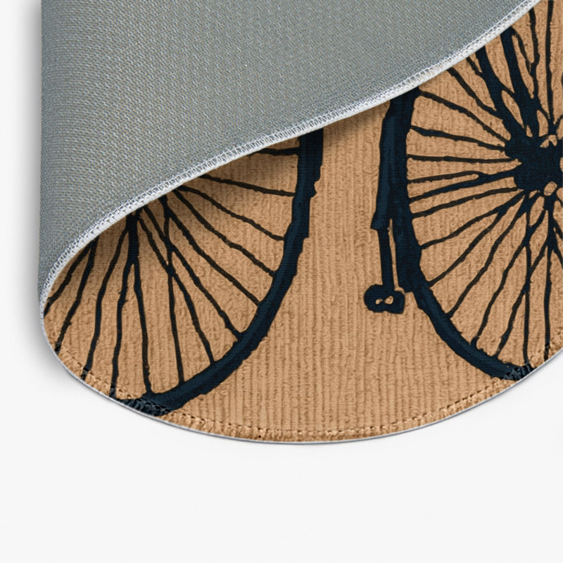 Tapis intérieur et extérieur brun Transport, Rond 5 pi