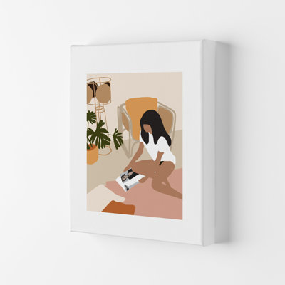 Mica Girl With Magazine N4 by Pixy Paper - Print