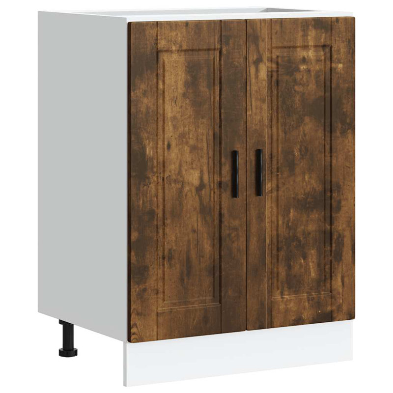 Armoire de cuisine en bois d'ingénierie Vidaxl, Chêne fumé