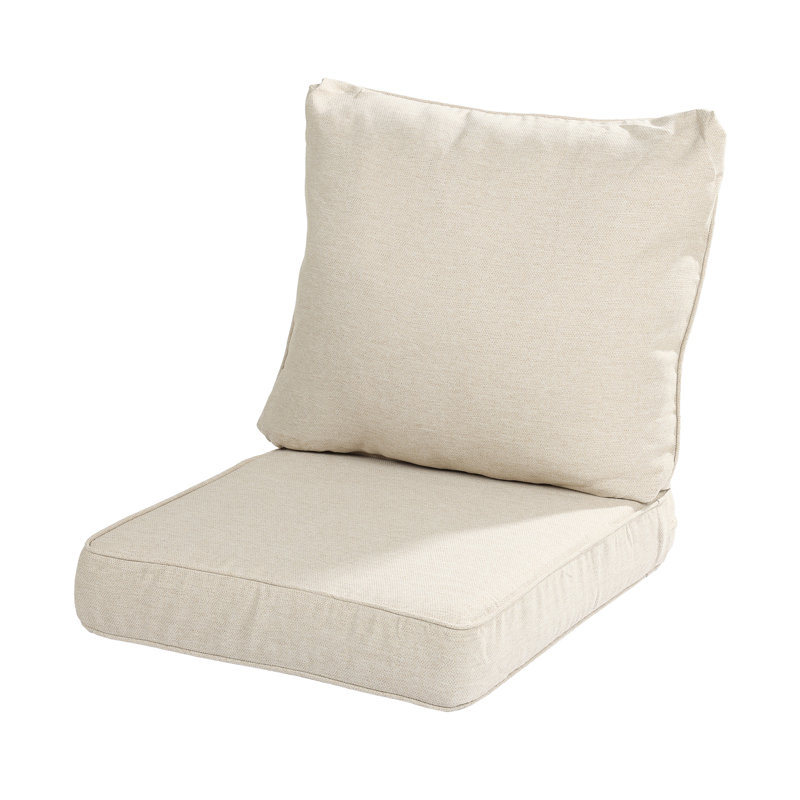  Outdoor Seat/Back Cushion, 24" W x 24" D, Cream Beige