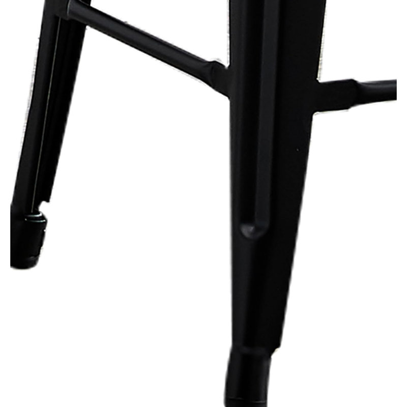 Tabourets de bar modernes en métal sans dossier de 2 sièges de 30 po, noir mat, rustique et solide, idéaux pour les bars à la maison, de style américain et les cuisines tendance