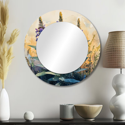 Miroir d'appoint Herbal Serenity In Green Pastels Impressionist I - Floral Herbs