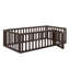 Structure de lit en bois avec clôture et porte-1199403457-1199403458