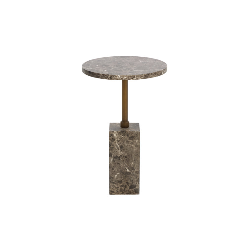 Mizani Outdoor Round Side Table, Brown